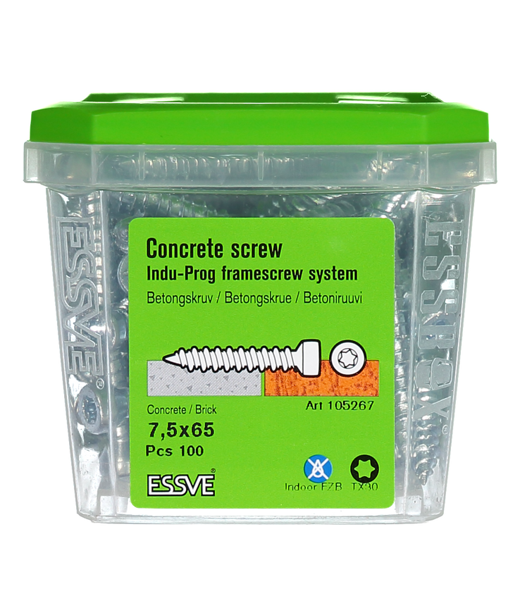Betongskruv indu-prog tx30 fzb 7,5x65