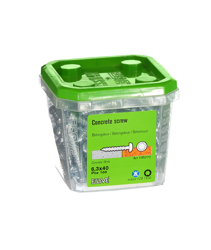 Betongskruv ecs-ps kullrigt Huvud tx30 fzb 6,3(5)x40