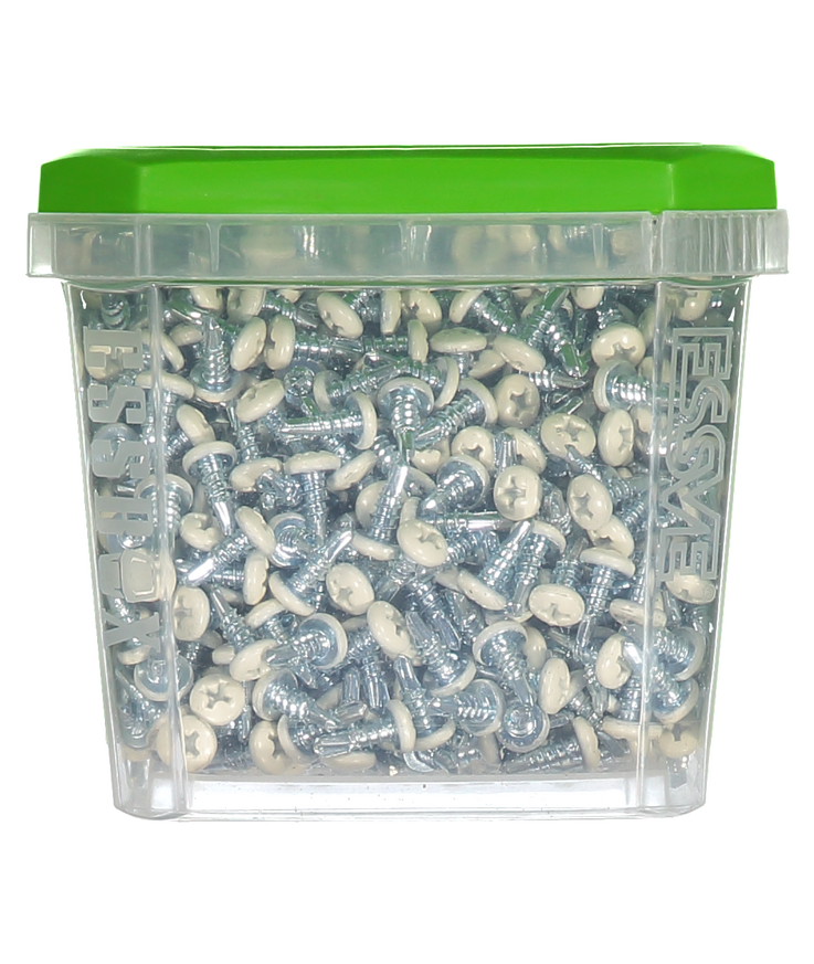 Borrskruv kullrigt huvud vit Ral9010 3,5x9,5