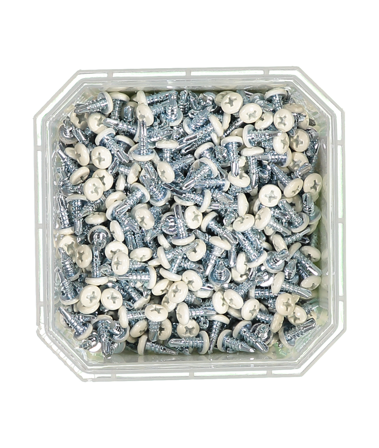 Borrskruv kullrigt huvud vit Ral9010 3,5x9,5