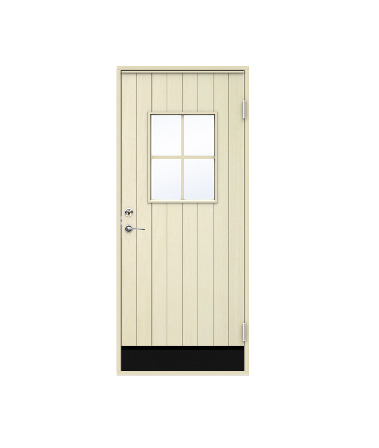 Varmförrådsdörr sälen björkplw 09x19 vä sparkpl/glas