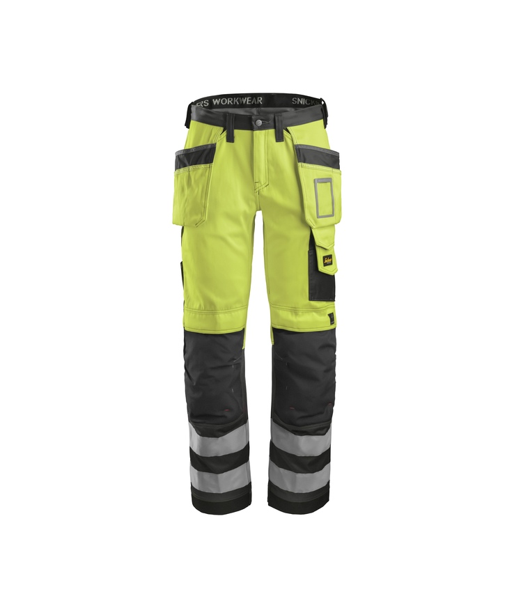 Arbetsbyxa hf varsel kl2 Gul/svart stl 44
