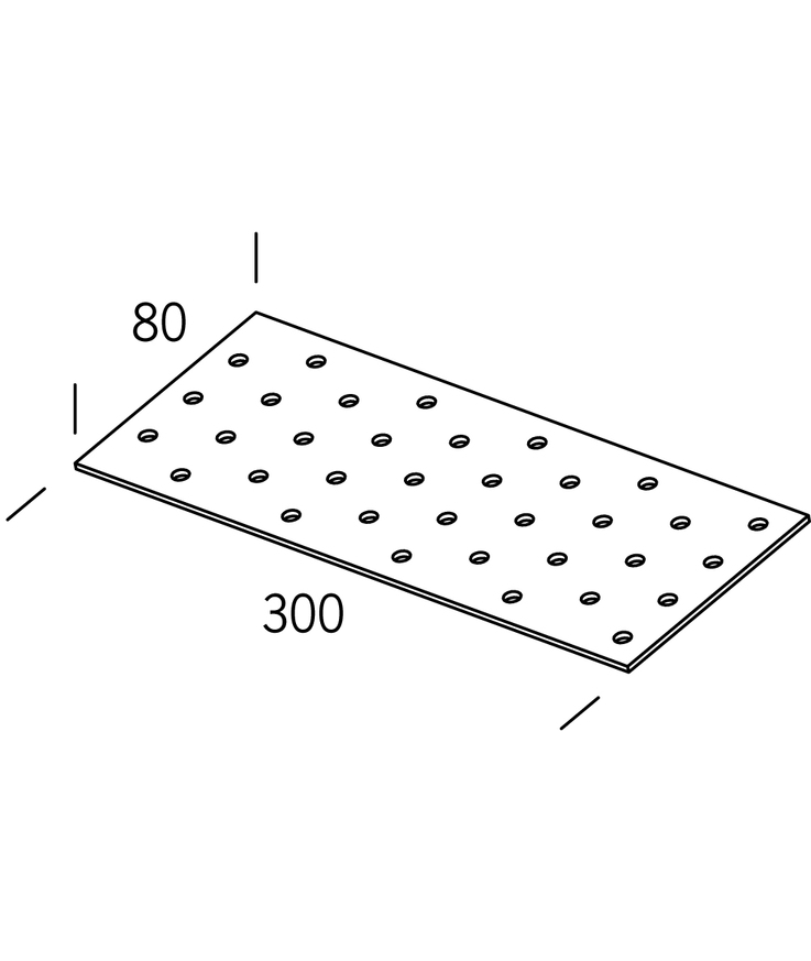 Hålplatta joma 2x80x300mm