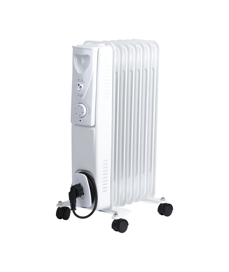 Värmeelement oljefyllt 7fläns m hjul 0-600-900-1500w