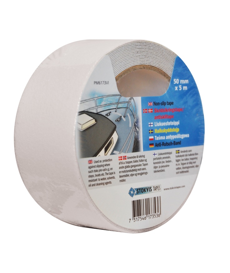 Halkskyddstejp vit 50mm