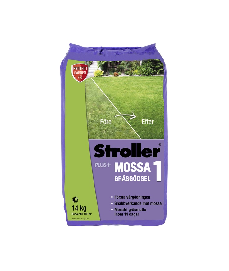 Gräsgödsel mossa stroller plus Ca 400m2