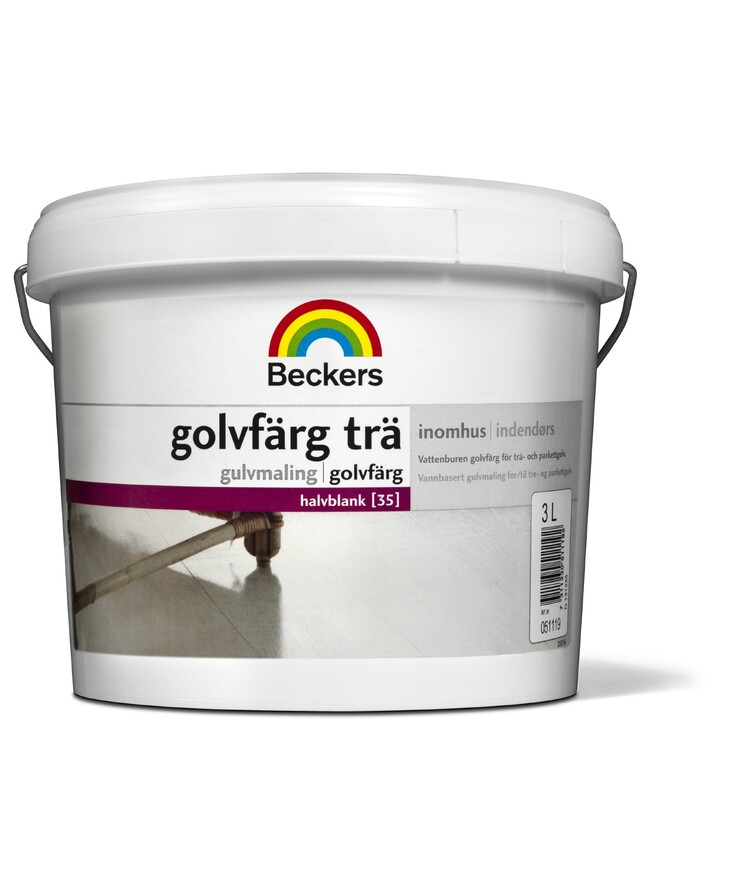 Golvfärg trä 1 vit 3l