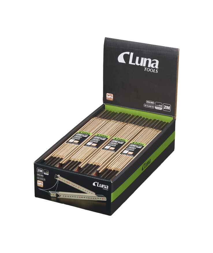 Meterstock kontakt luna mm trä 2m