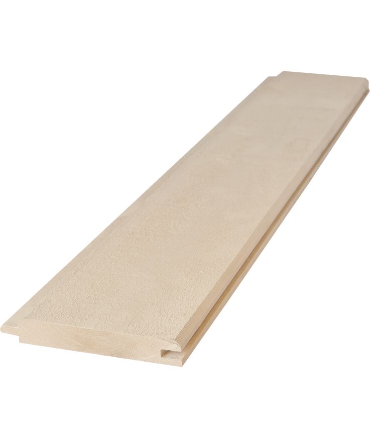 Panel dubbelfas vit grund gran 22x120x5400mm