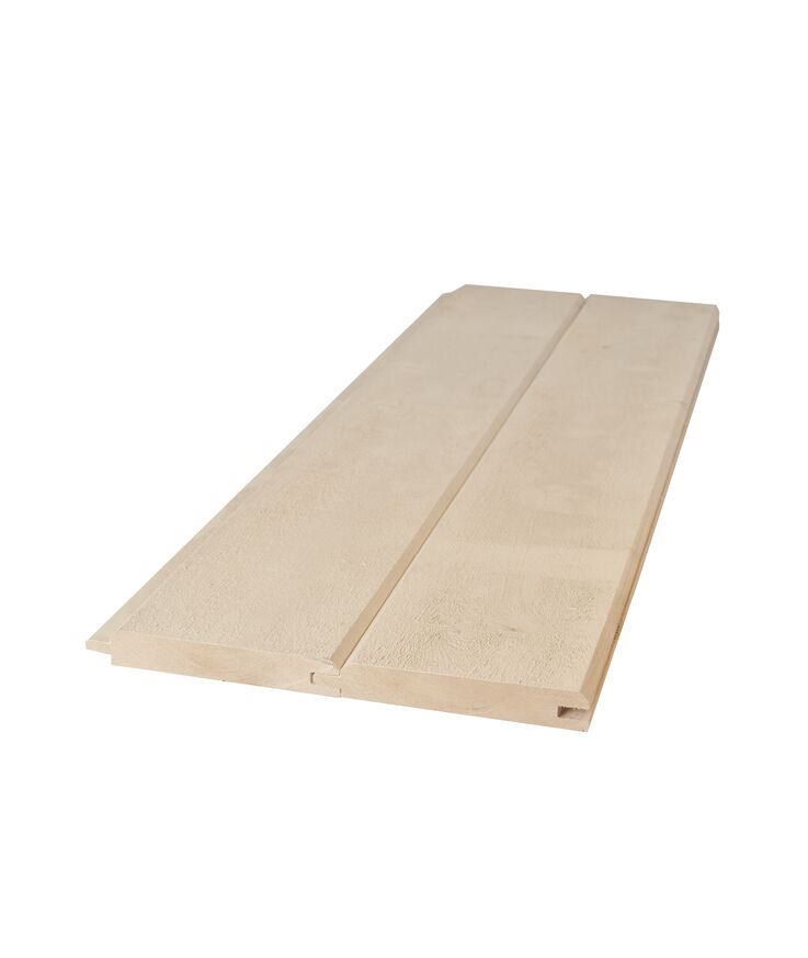 Panel dubbelfas vit grund gran 22x120x5400mm