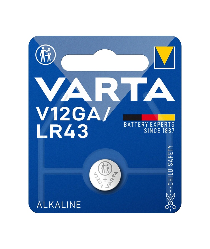 Batteri alkaline v12ga/lr43
