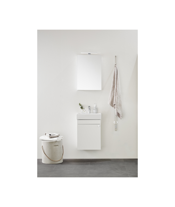 Badmöbel kompl hafa go 450 m Spegel handtag ledlampa vit
