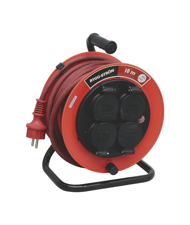 Kabelvinda 4-vägs bygg-ström H07rn-f 3g1,5 10m