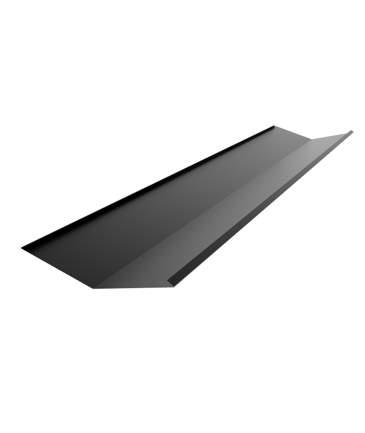 Ränndalsplåt rd svart 015 Hb-polyester 2000mm