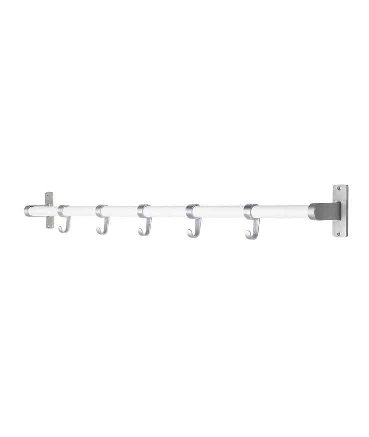 Kroklist elegant alu/vit 100cm