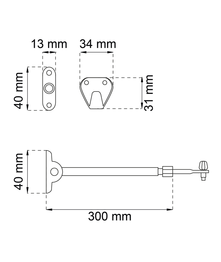 Balkongdörrhållare 231 vit