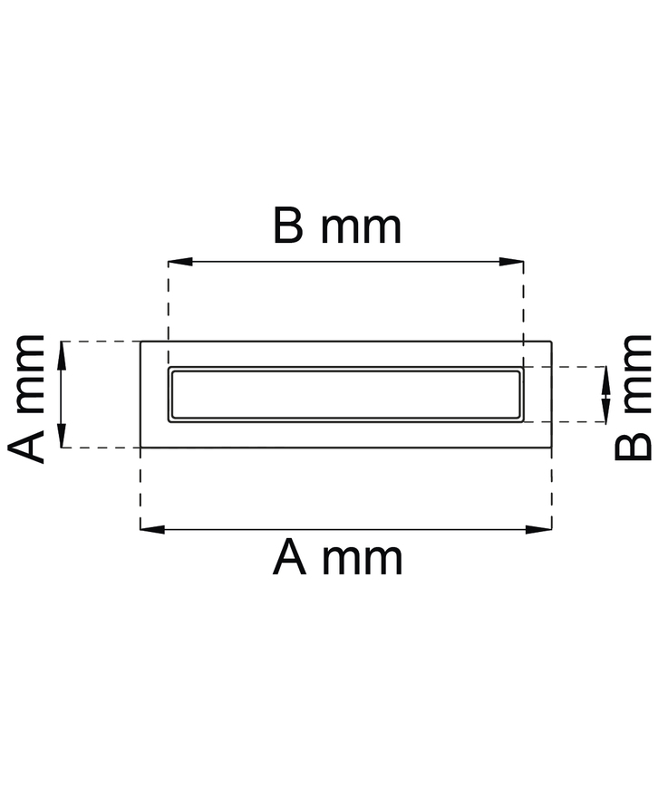 Brevinkast 12 nickel 76x275mm