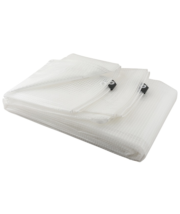 Presenning grouw 220gr/kvm Nätarmerad transp 6x10m