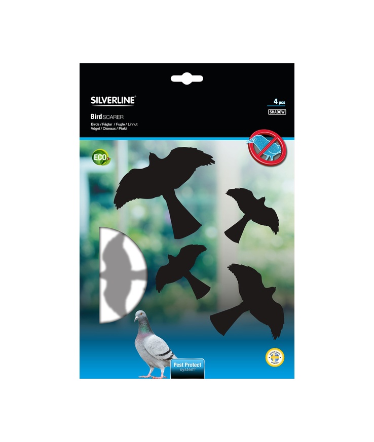 Fågelskrämma siluett shadow (2+2 st ) silverline
