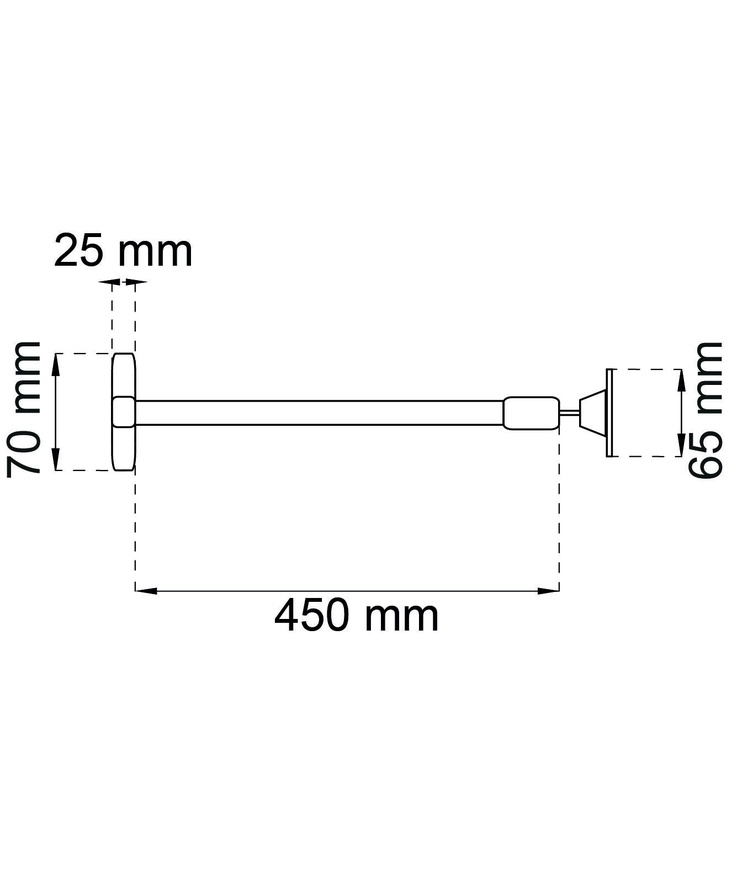 Dörrbroms 1630 svart 450mm