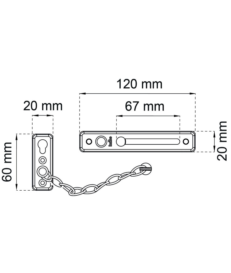 Dörrkedja med spärr rf