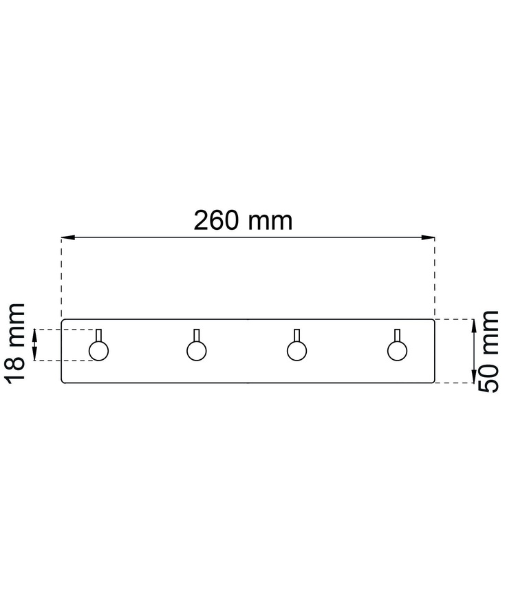 4-krok flair svart 50x260mm
