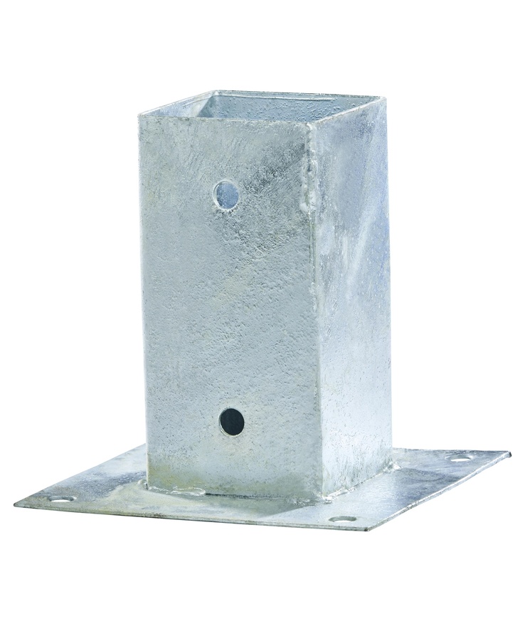 Stolpfäste med platta joma 2x73x73x150mm