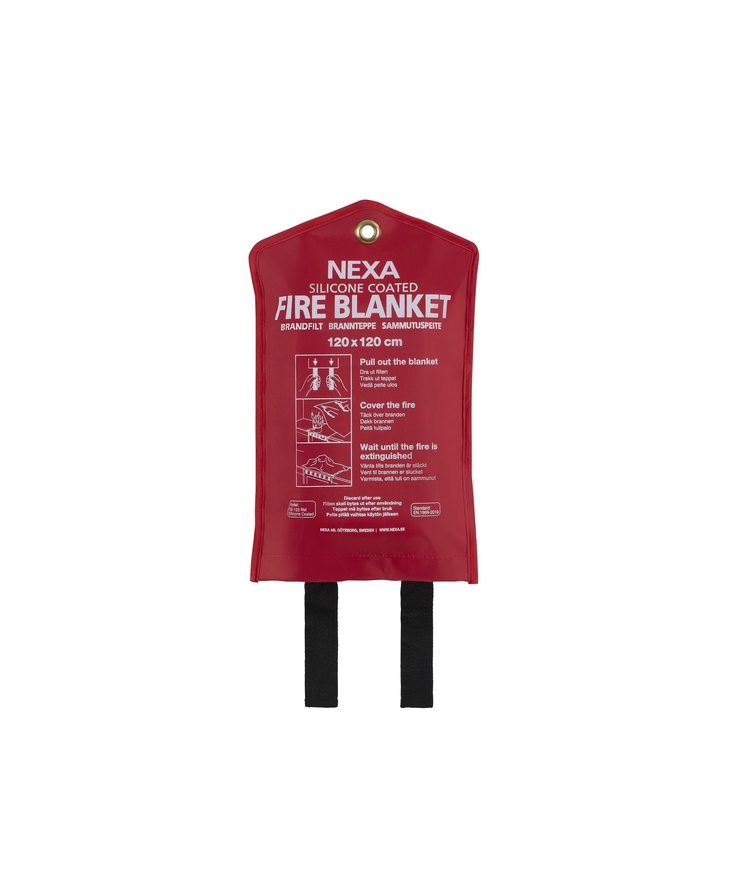 Brandfilt silikon röd fb-120 r 120x120cm