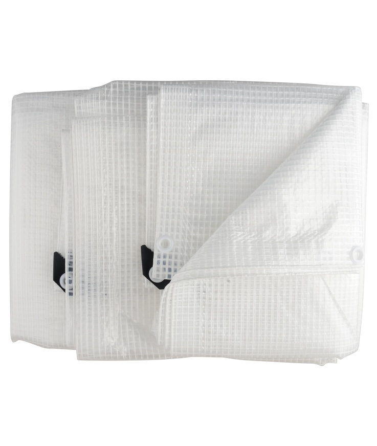 Presenning grouw 220gr/kvm Nätarmerad transp 6x10m