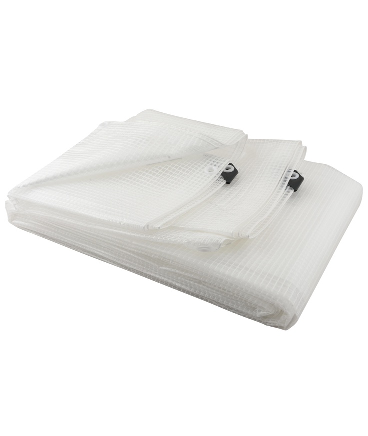 Presenning grouw 220gr/kvm Nätarmerad transp 6x10m