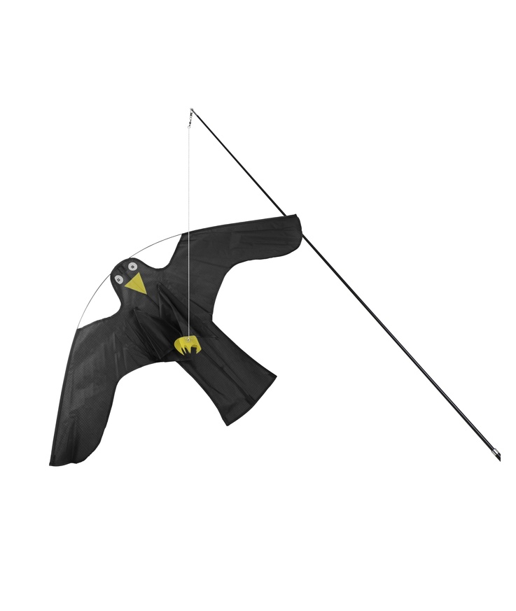 Fågelskrämma drake/duvhök inkl 4m teleskopstång+fästen