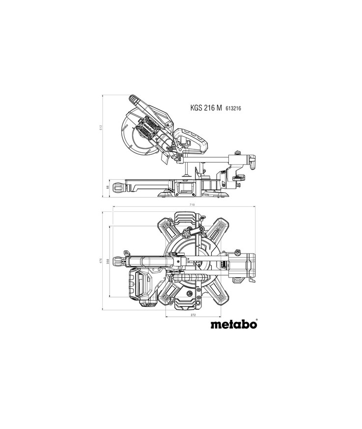 Kap&gersåg kgs216m metabo 1500w