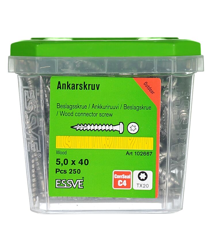Ankarskruv fibercut corrseal Tx20 5,0x40