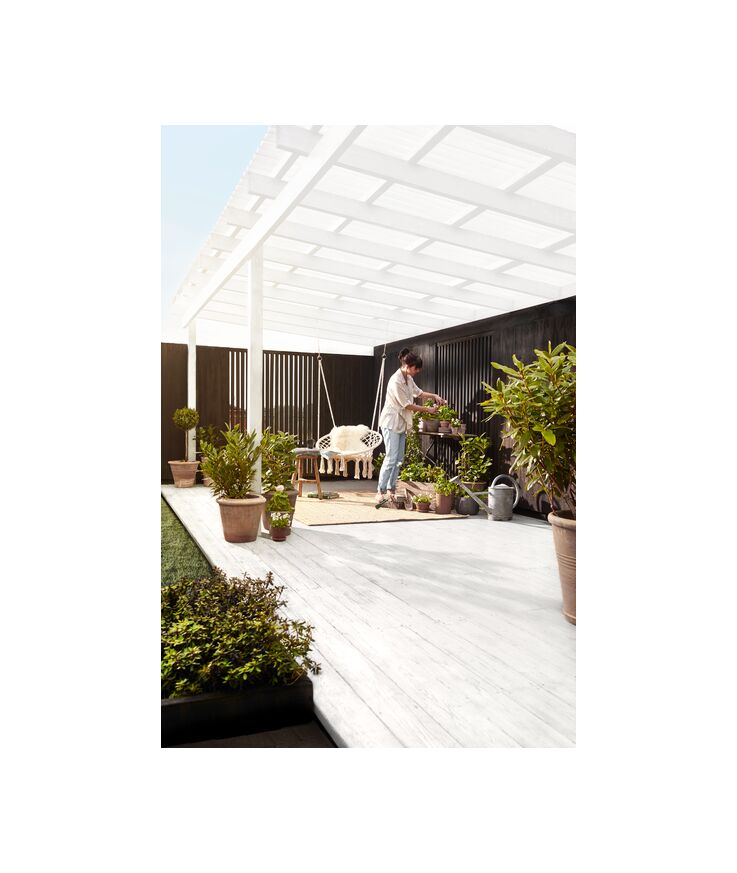 Plasttak korrugerad gop esslon 75/20 opalvit 3500x1135mm