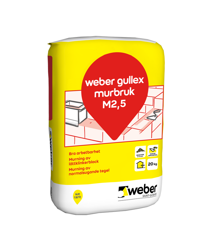 Murbruk gullex b m2,5 20kg