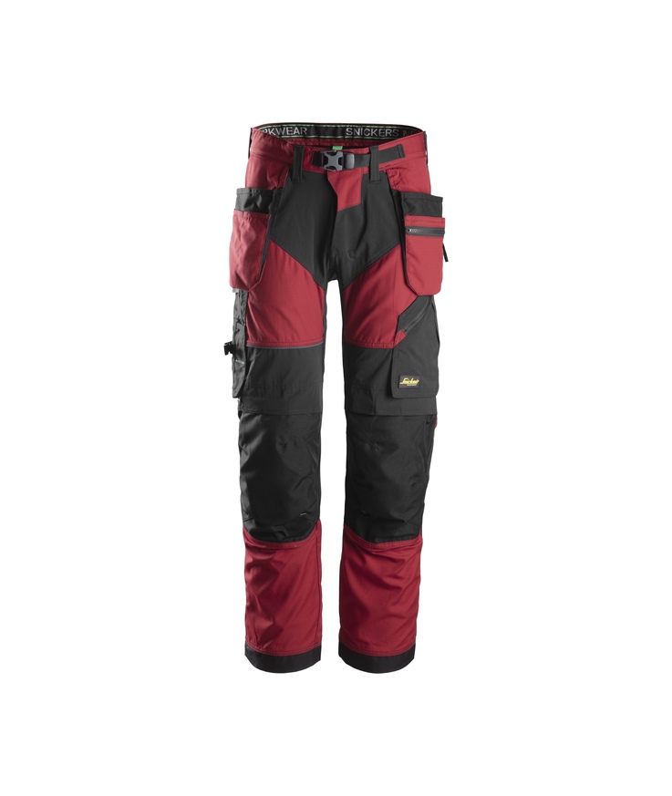 Arbetsbyxa flexiwork hf Chiliröd/svart stl 44