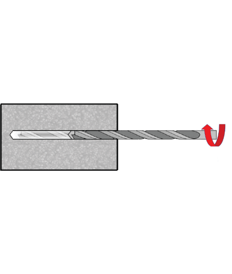 Betongskruv eus-hf hex fläns Ruspert ce 10,5(8)x110