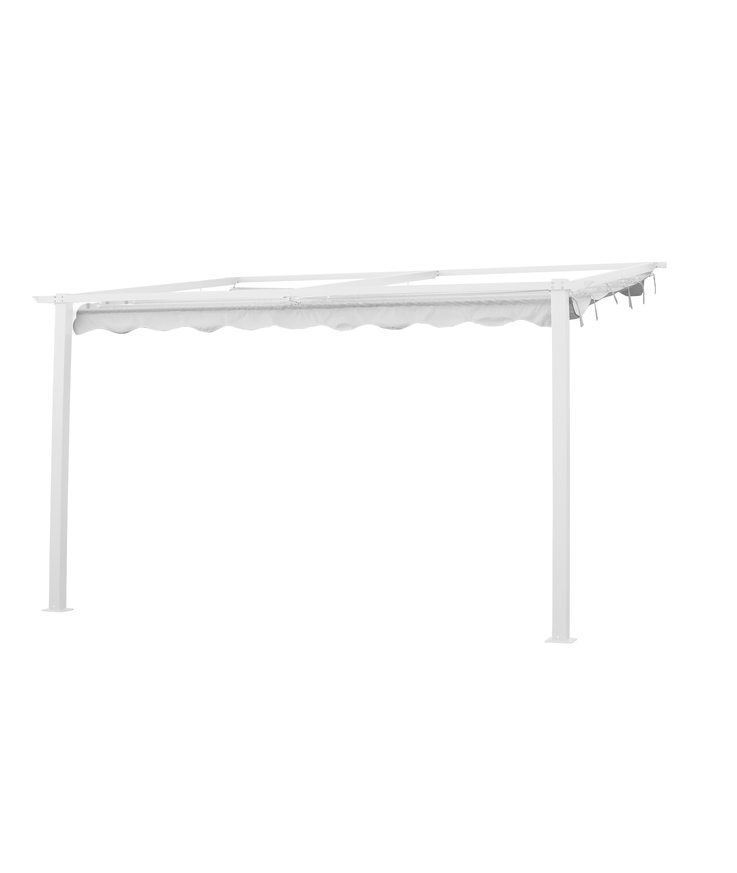 Väggpergola vit 3x4m