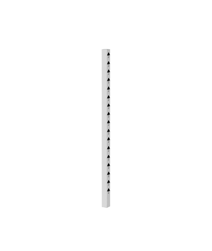 Staket öckerö avslut vit 1770mm 70x70mm