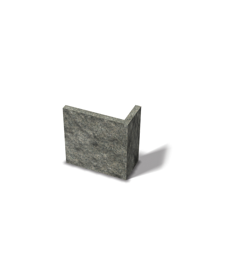 Beklädnad tunnsten bohus hörn Rustik grå 400+200x350x35mm