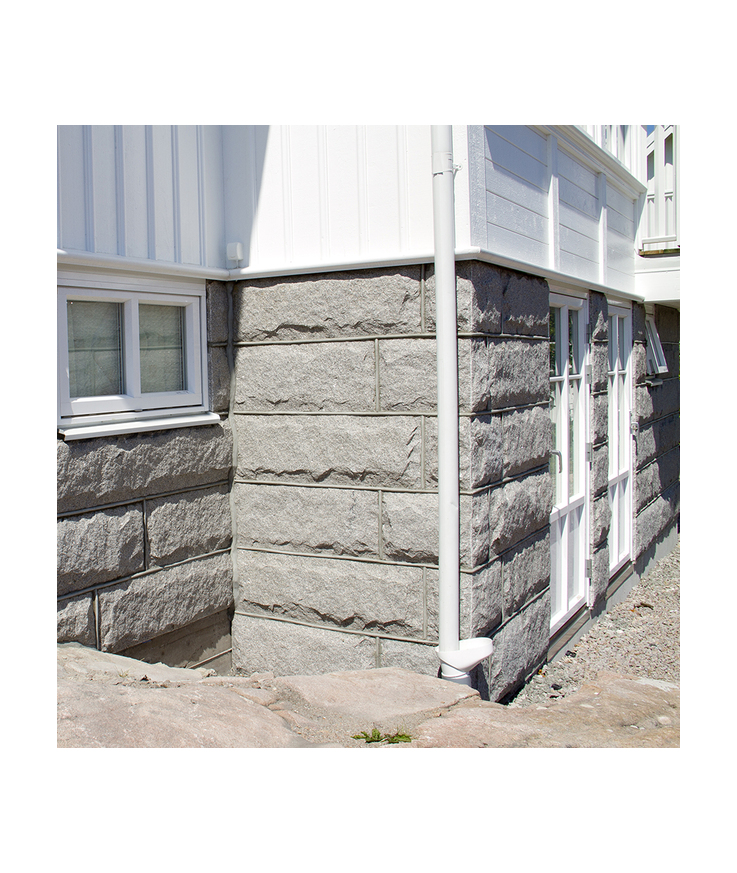 Beklädnad tunnsten bohus hörn Rustik grå 400+200x350x35mm