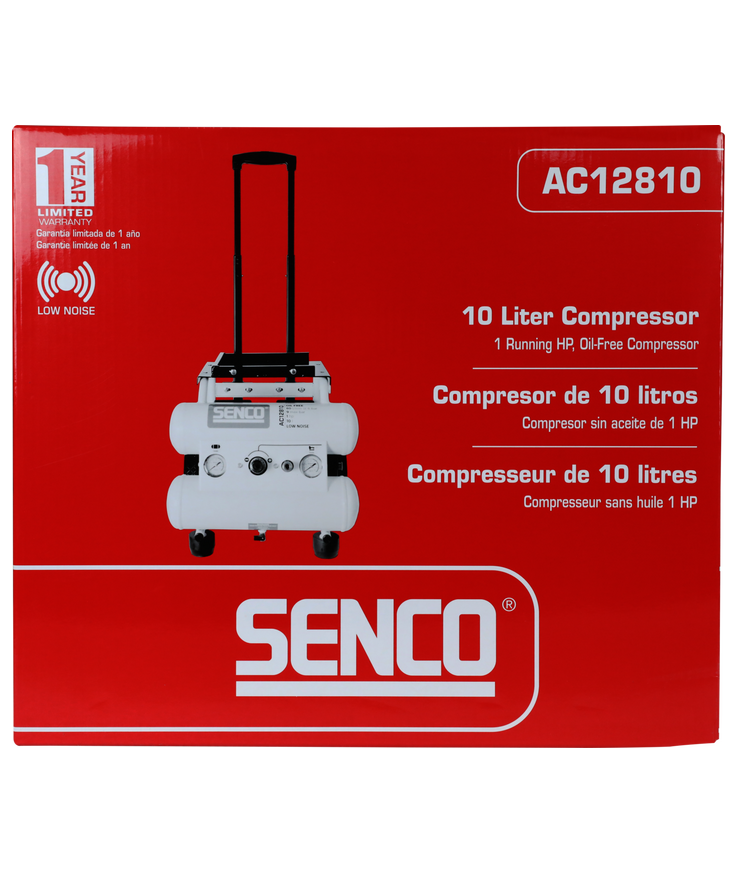 Kompressor ac12810 low noise Oljefri 9 bar 10l 128l/min