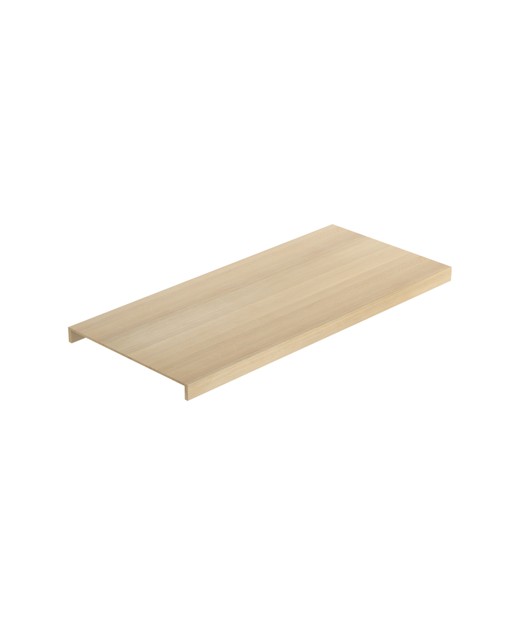Dubbelsteg trapp excellent Vitbetsad ek lackad 1300x590x8