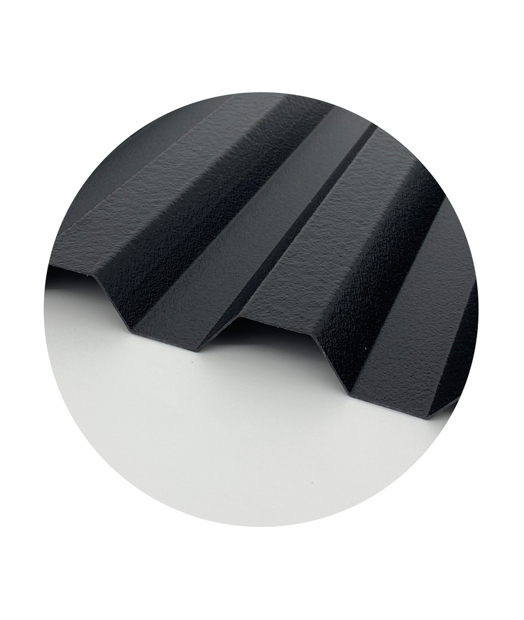 Plasttak korrugerad gop renew 76/18 svart 3500x1040mm