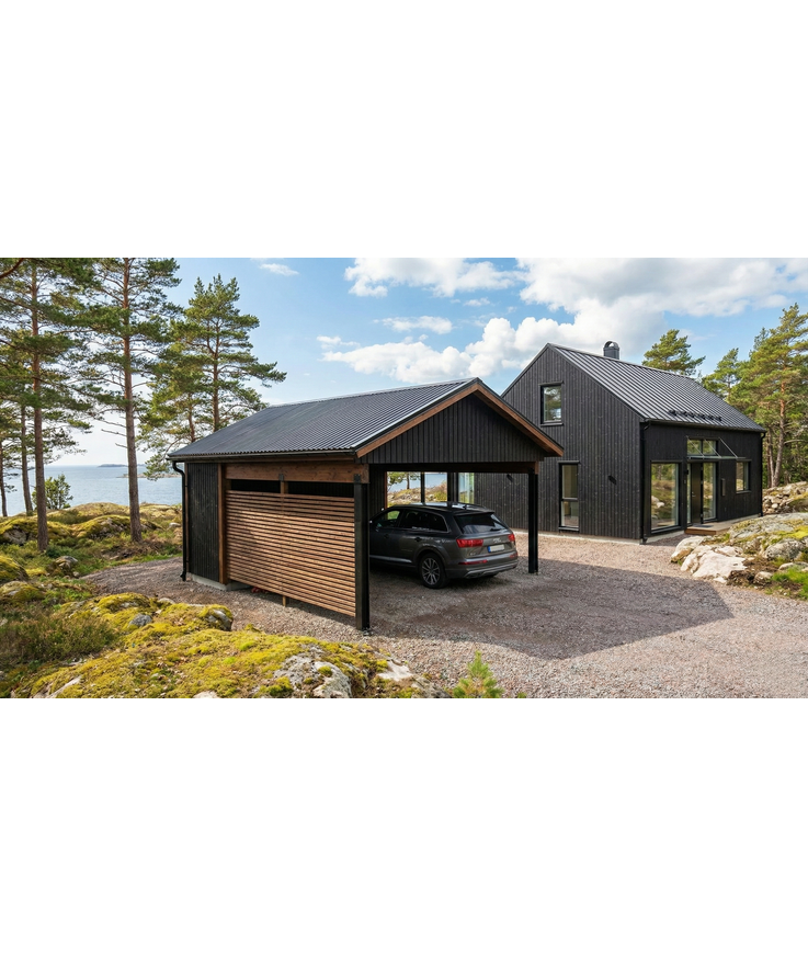 Plasttak korrugerad gop renew 76/18 svart 3500x1040mm