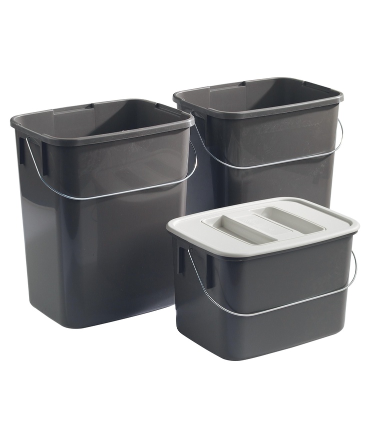 Källsorteringssats n.plast grå