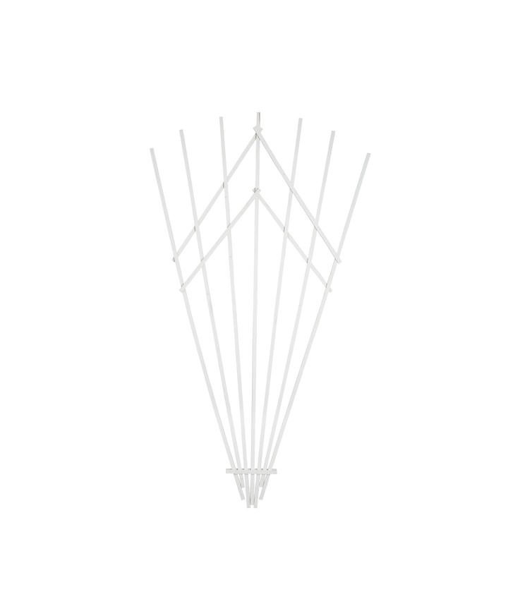 Träspalje m solfjäder nyby vit 200x140cm