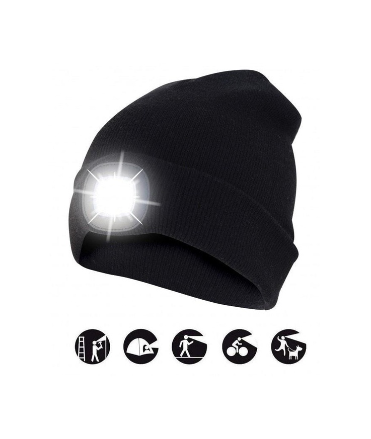 Mössa med led svart velamp