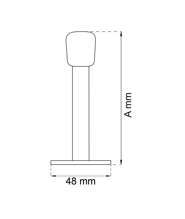 Dörrstopp 7470 krom 130mm sb