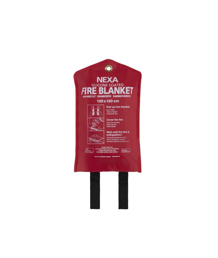 Brandfilt silikon röd fb-120 r 120x120cm